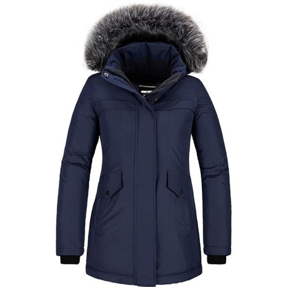 Women's RDS Down Coat Hip Length Winter Parka Warm Puffer Jacket Coat